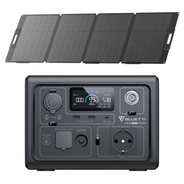 BLUETTI EB3A + PV120S Kit Generador Solar